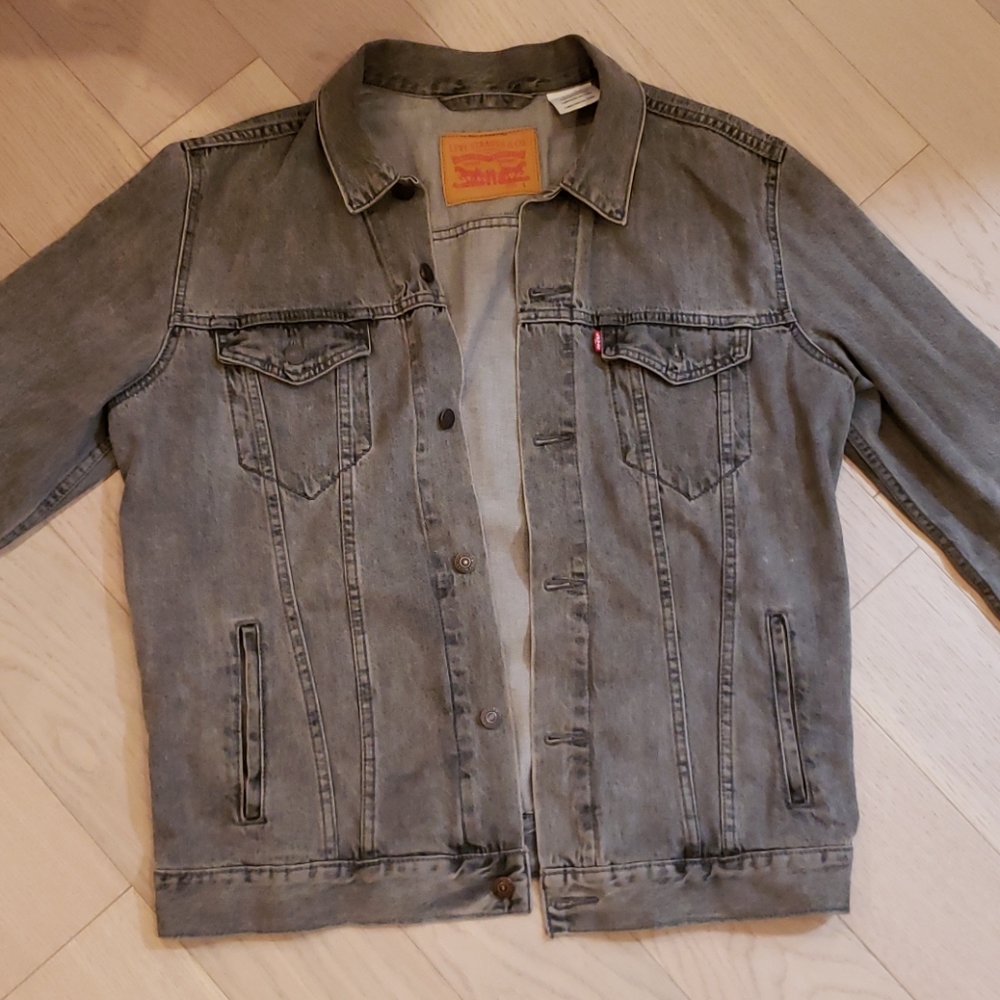Levis Grey Denim Trucker Jacket